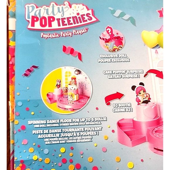 POP Teenies Poptastic Party Playset Party w/Spinning Dance Floor NEW DAMAGED BOX - Picture 6 of 10